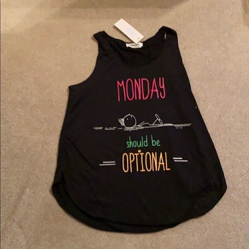 Cute M Tank Top “Monday’s Should Be Optional”